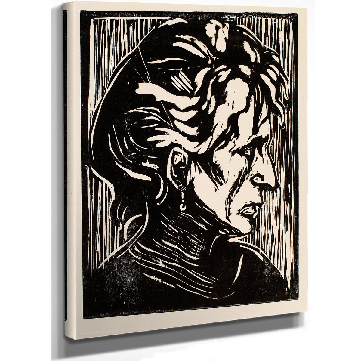 Portrait an Elderly Lady Study a Head By Edvard Munch