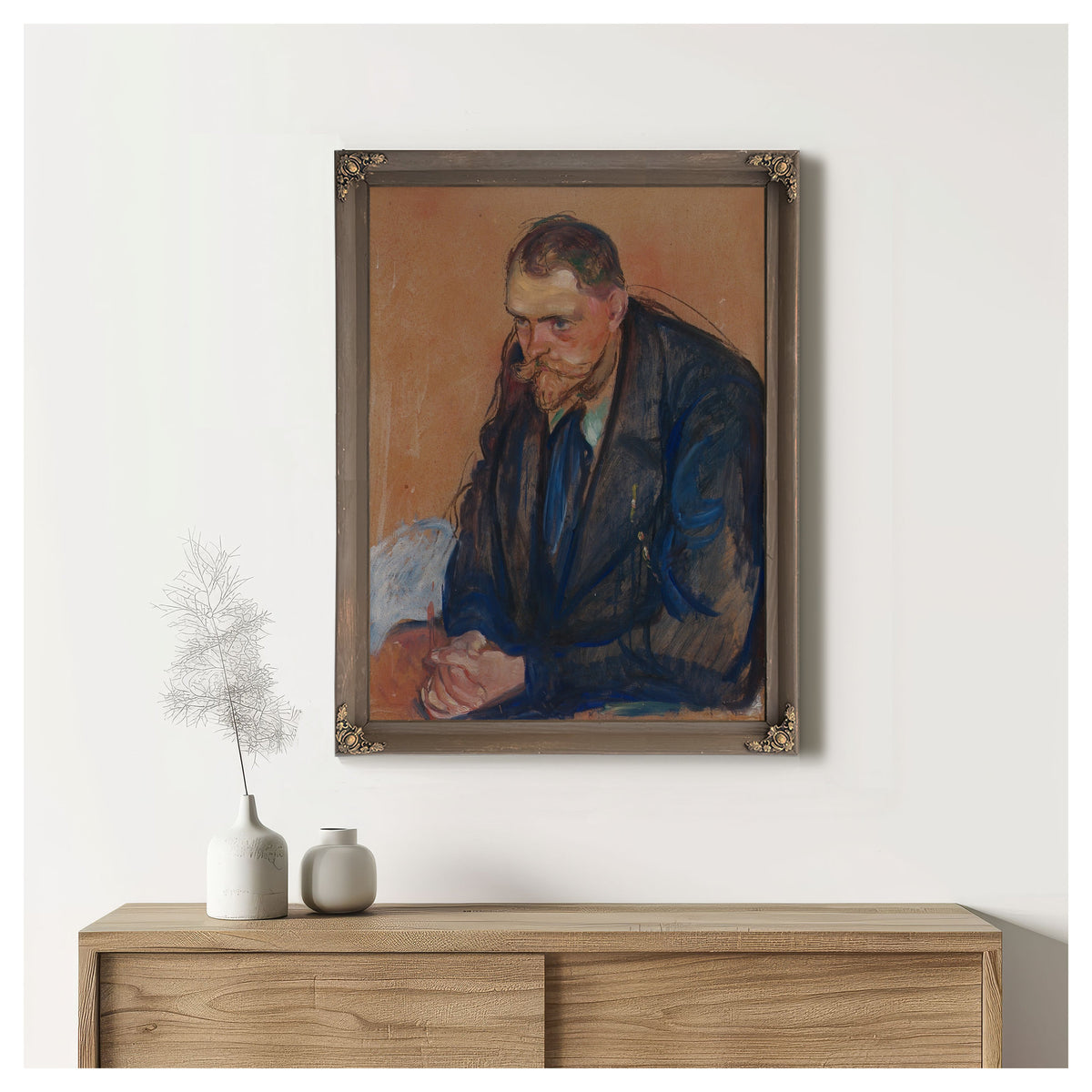 Portrait Helge Backstrom 1894 By Edvard Munch