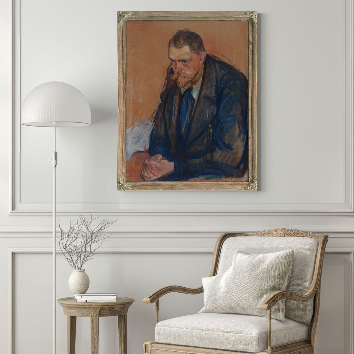 Portrait Helge Backstrom 1894 By Edvard Munch
