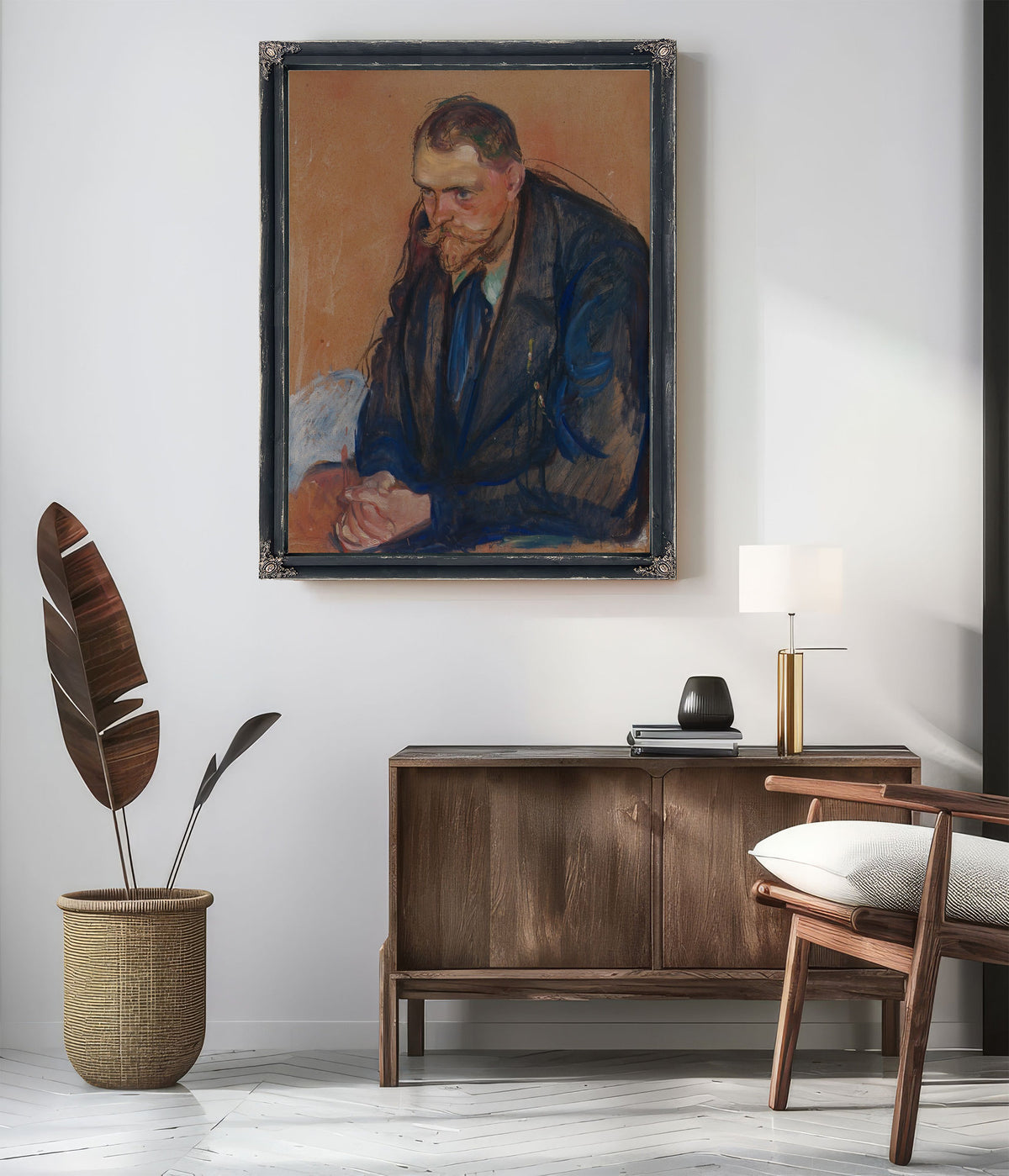 Portrait Helge Backstrom 1894 By Edvard Munch
