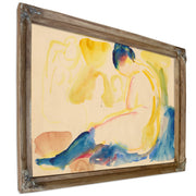Seated Female Nude Blue Stockings 1919 By Edvard Munch
