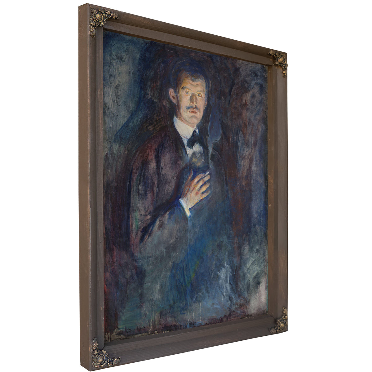 Self Portrait Cigarette 1895 By Edvard Munch