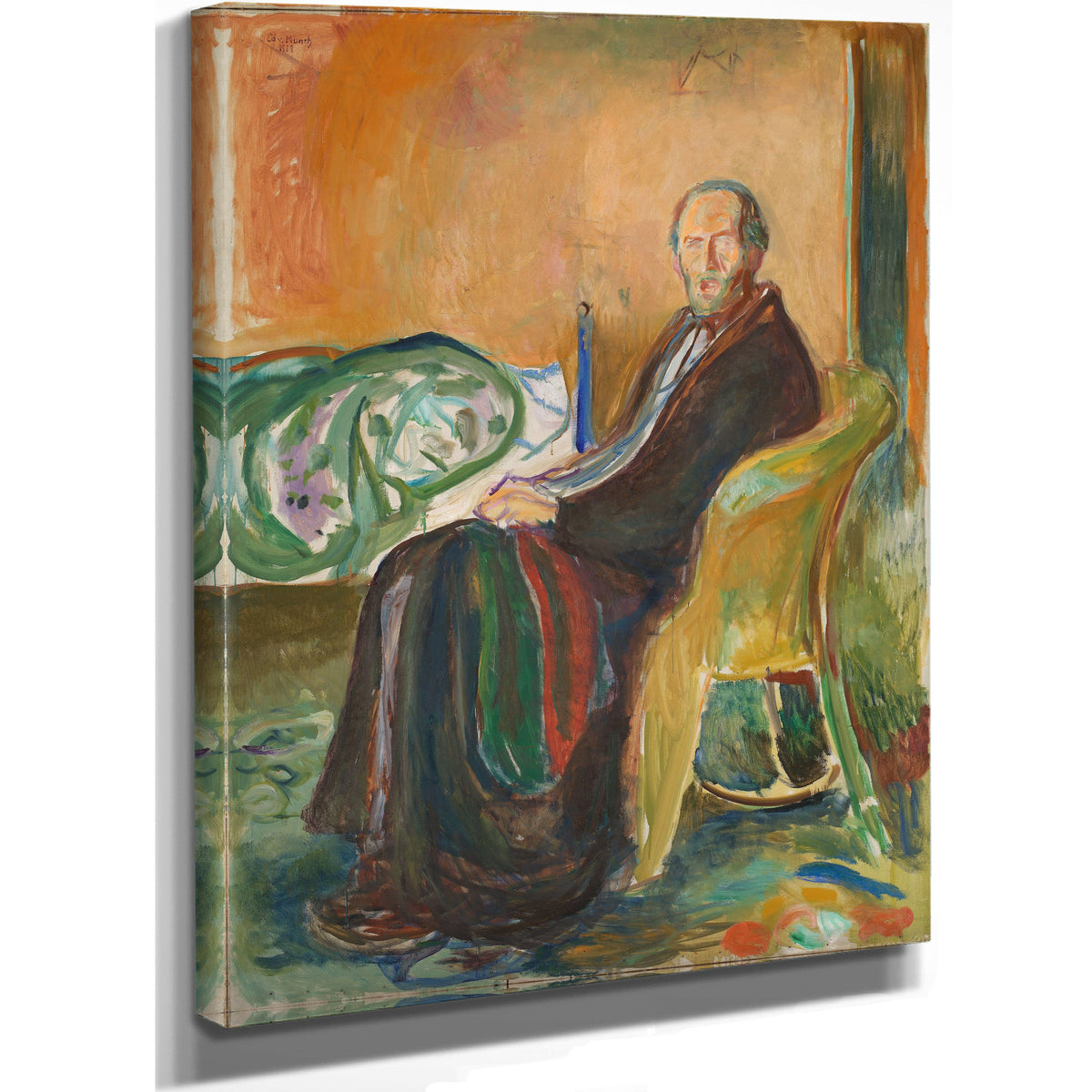 Self Portrait the Spanish Flu 1919 By Edvard Munch