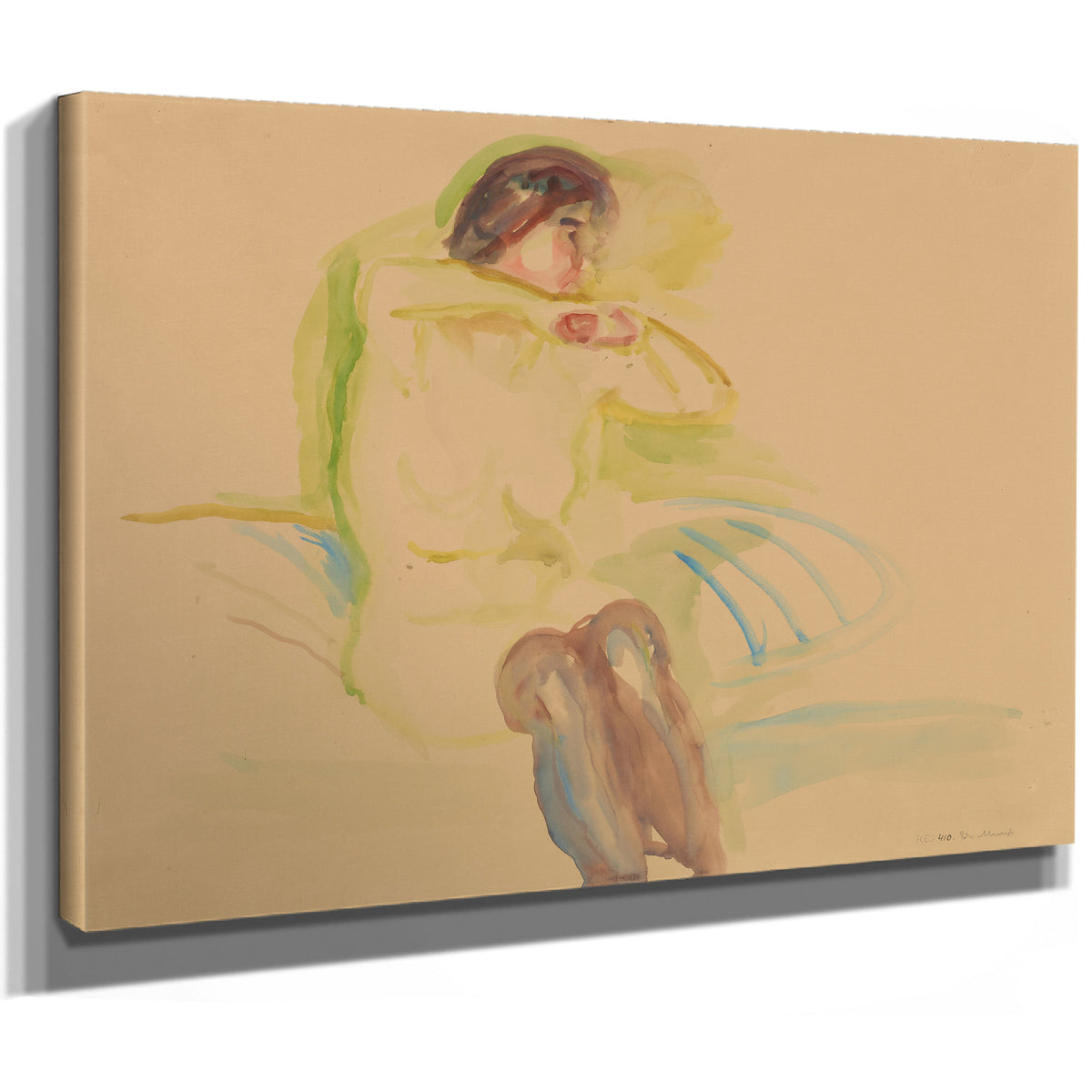 Sittende Kvinneakt Ca 1920 By Edvard Munch