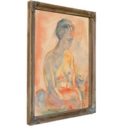 Sittende Kvinnelig Akt I Sidelys 1923 By Edvard Munch