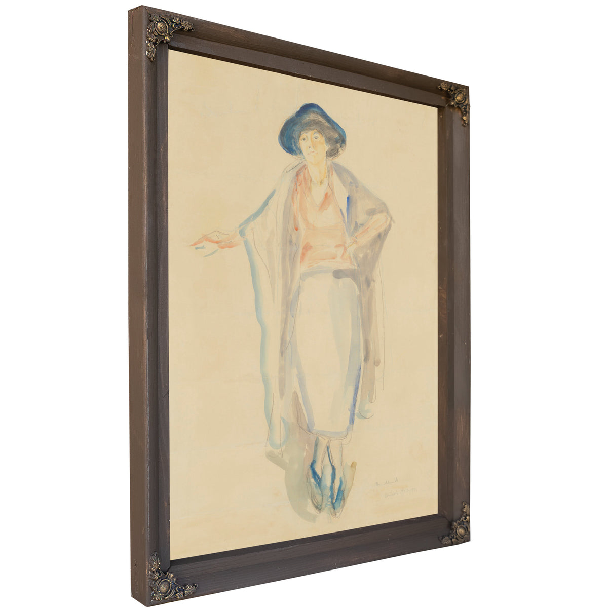 Staende Kvinne Med Hatt Lali Horstmann By Edvard Munch