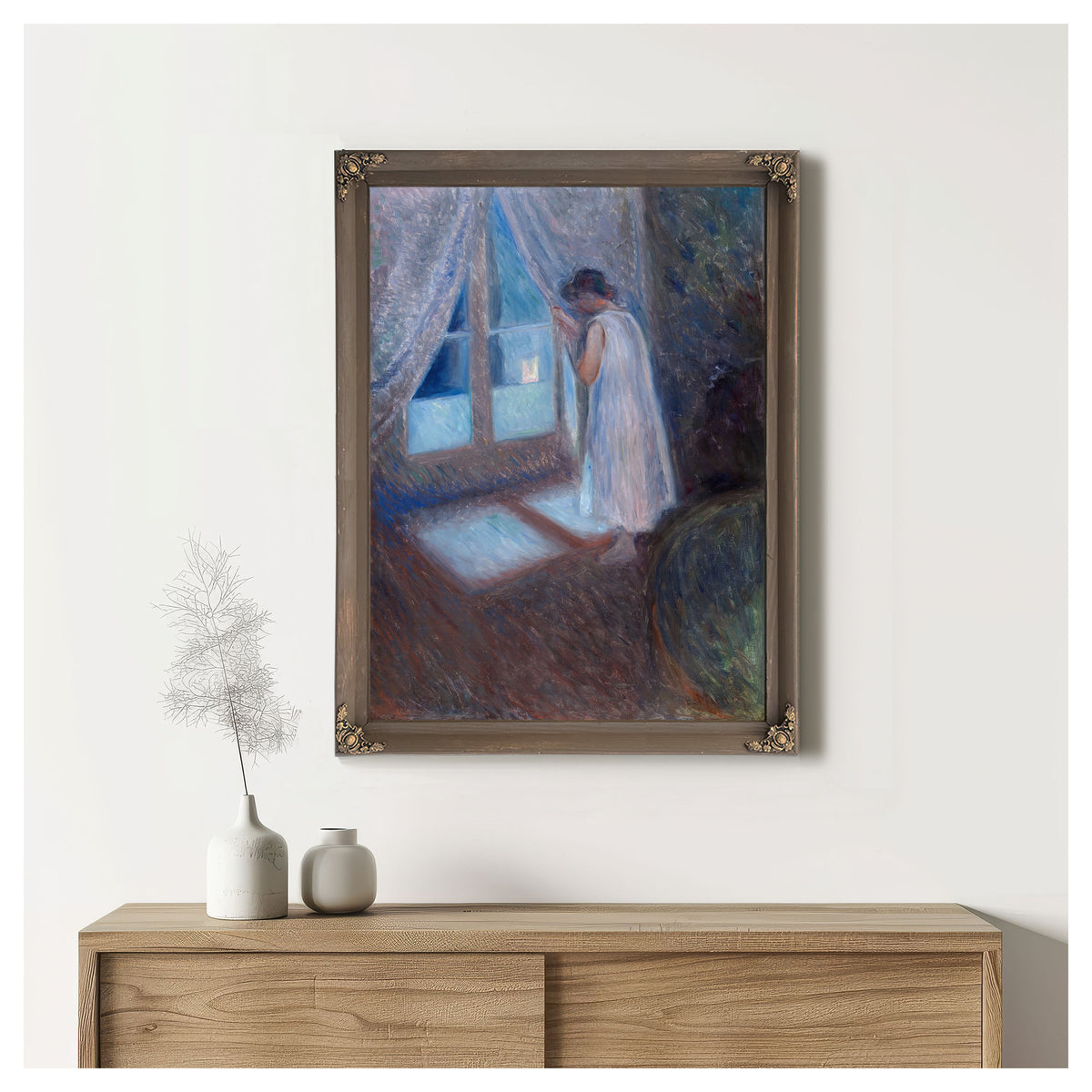 The Girl the Window 1893 By Edvard Munch