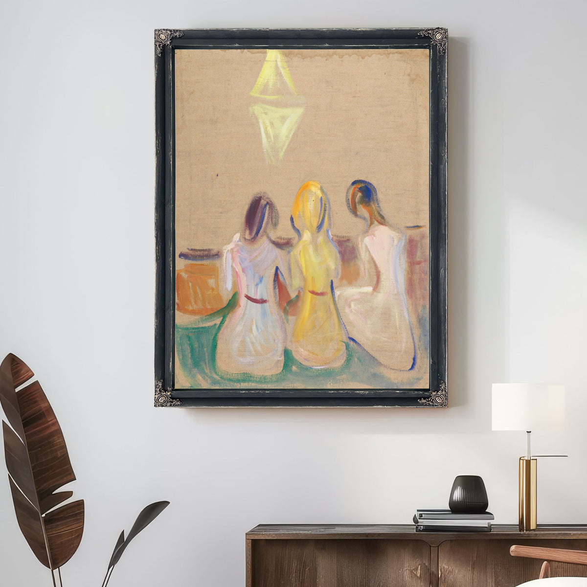 Three Seated Young Women 190607 By Edvard Munch
