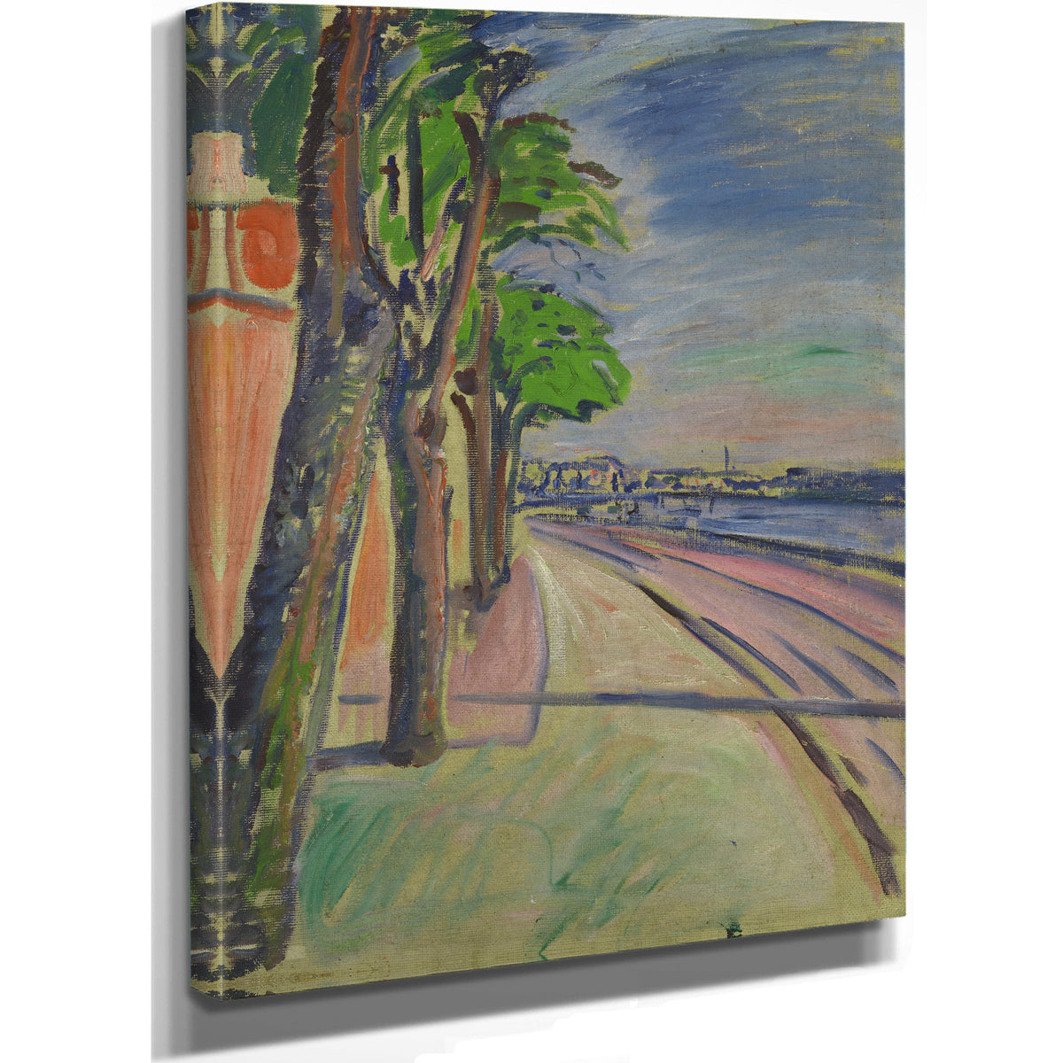 Trees the Canal 1908 By Edvard Munch