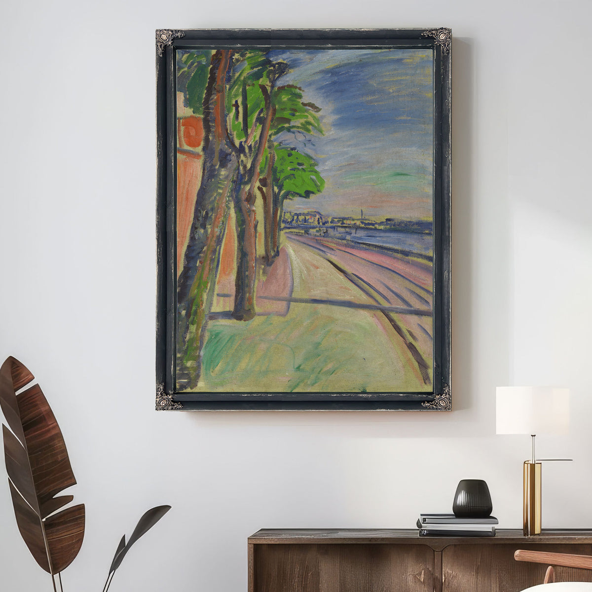 Trees the Canal 1908 By Edvard Munch
