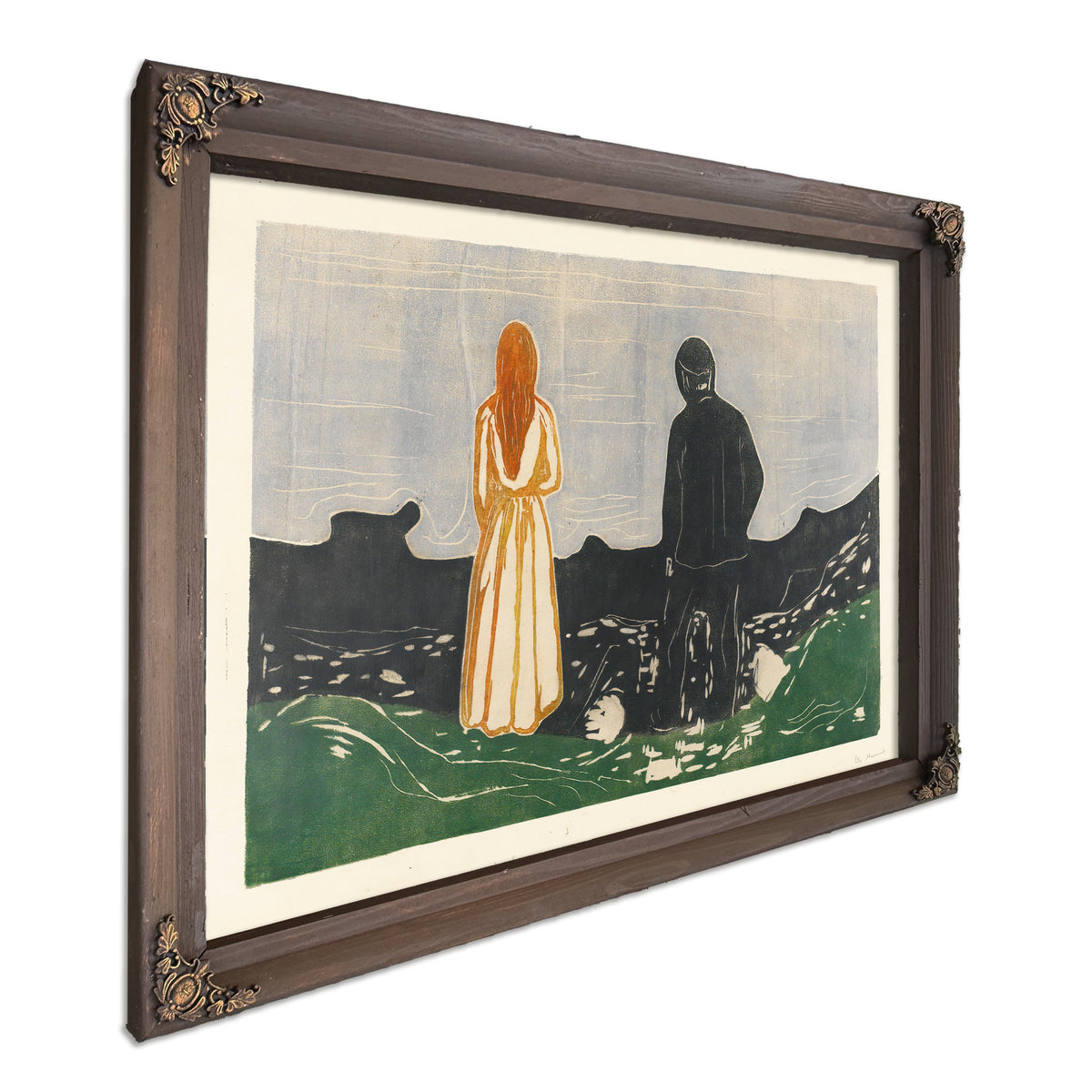 Two Human Beings Lonely Ones 1899 By Edvard Munch
