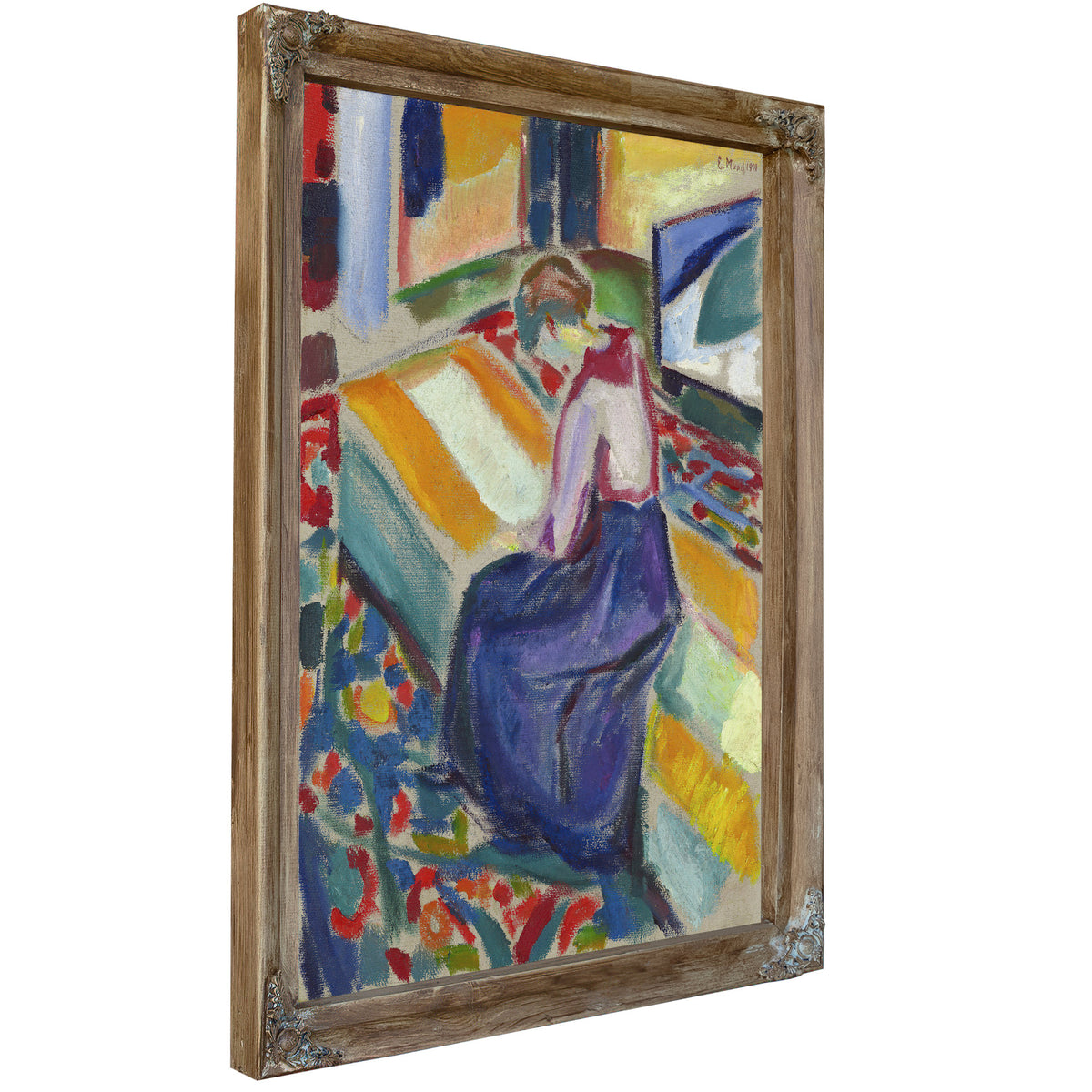 Woman Seated a Couch 1919 By Edvard Munch