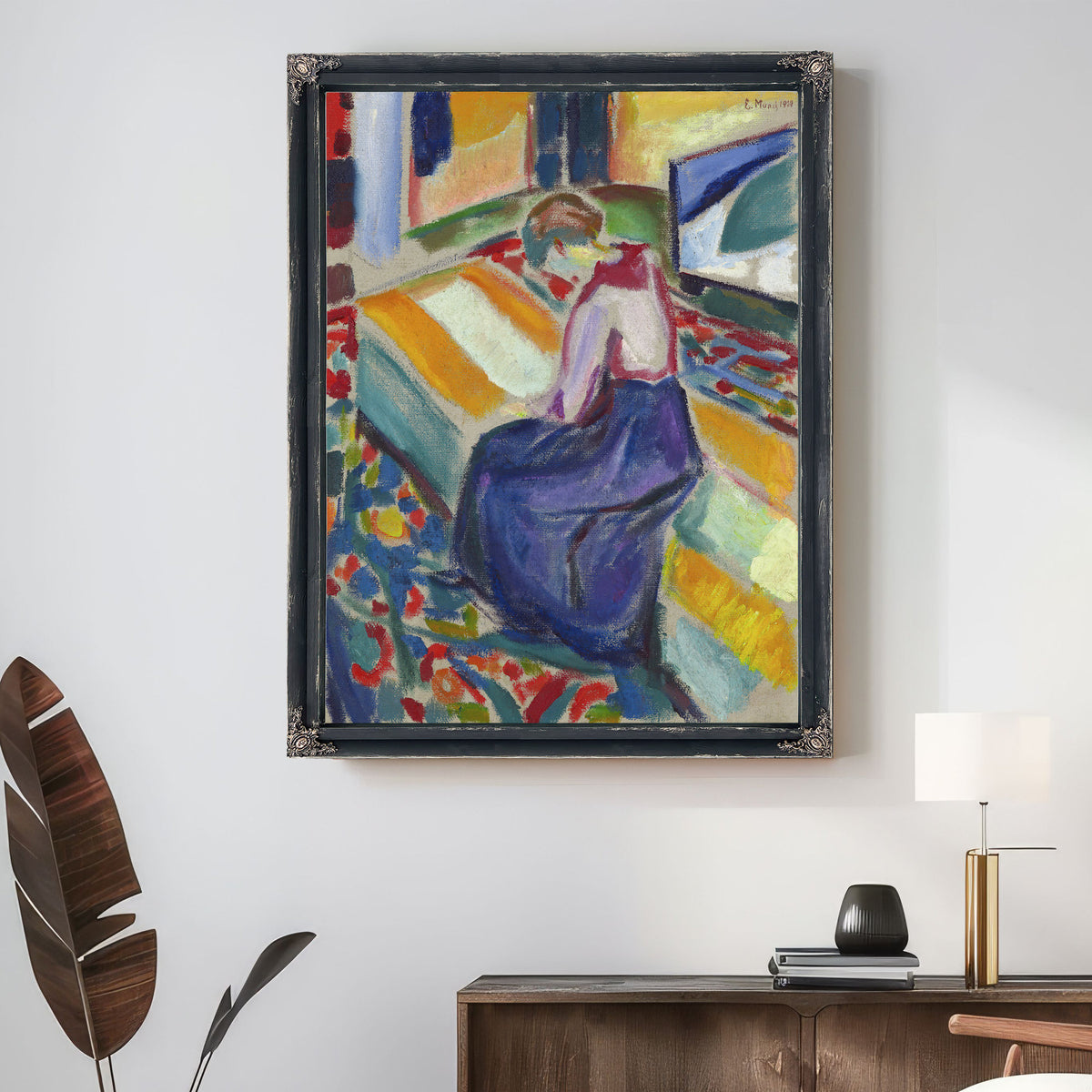 Woman Seated a Couch 1919 By Edvard Munch