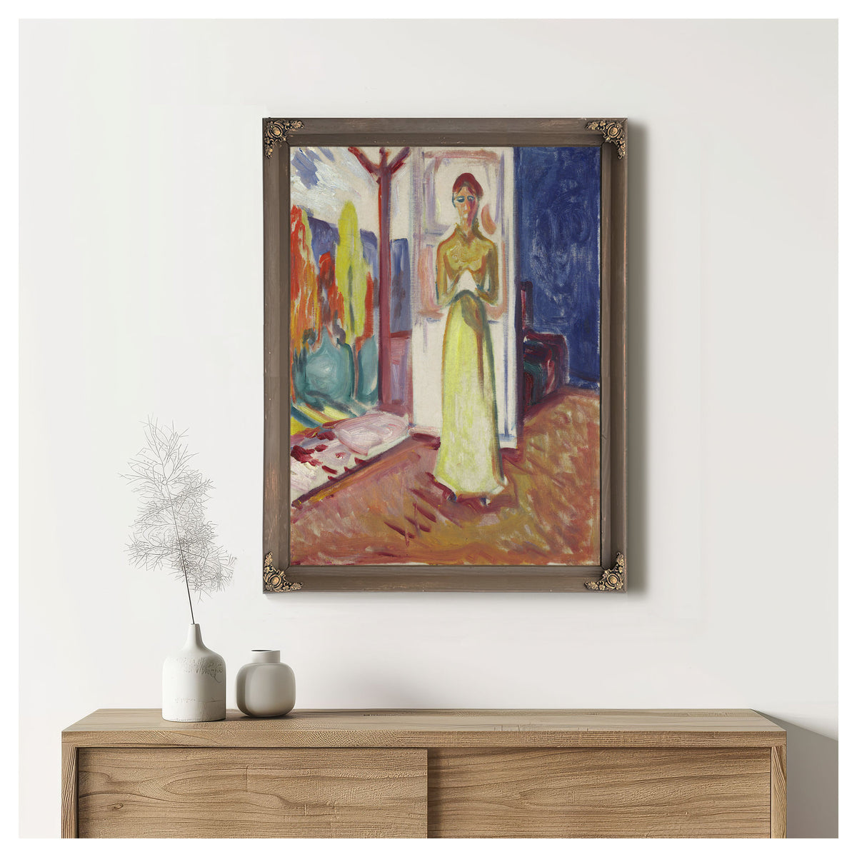 Woman Standing the Doorway 190607 By Edvard Munch