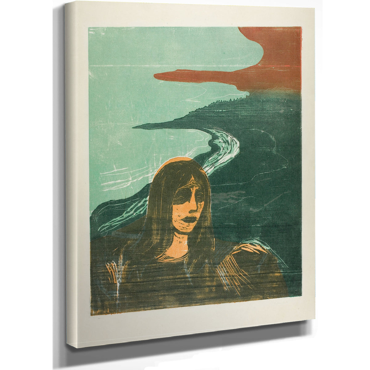 Womans Head Against Shore 1899 By Edvard Munch