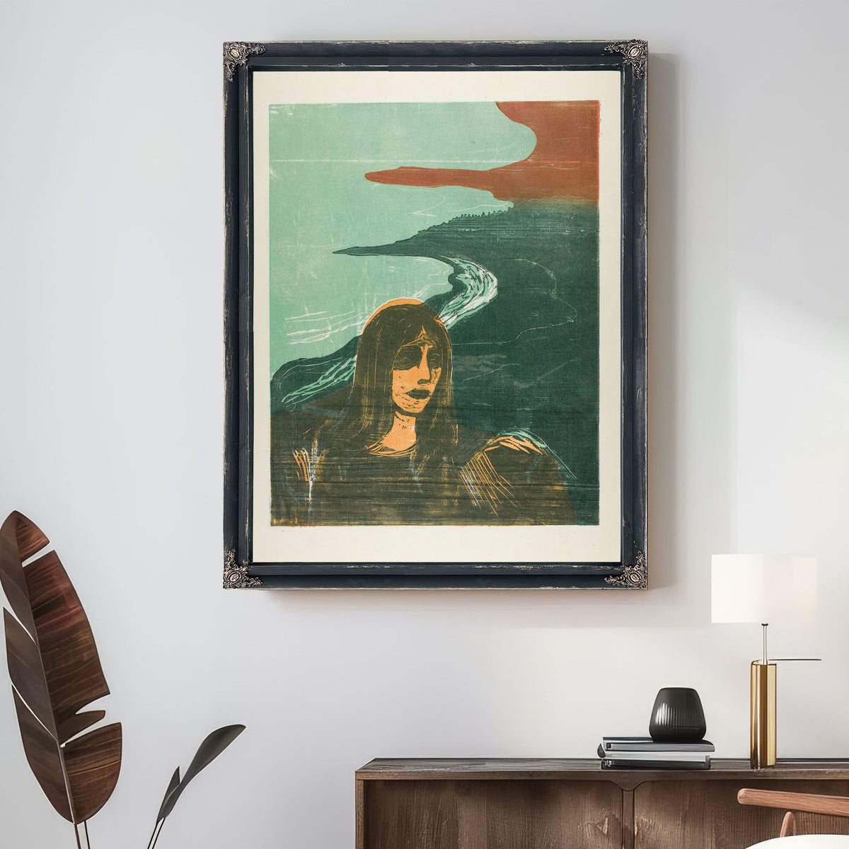 Womans Head Against Shore 1899 By Edvard Munch