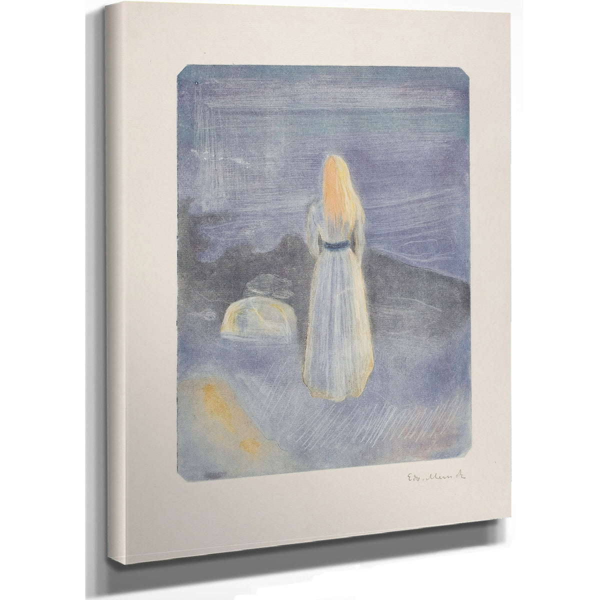 Young Woman the Beach 1896 By Edvard Munch