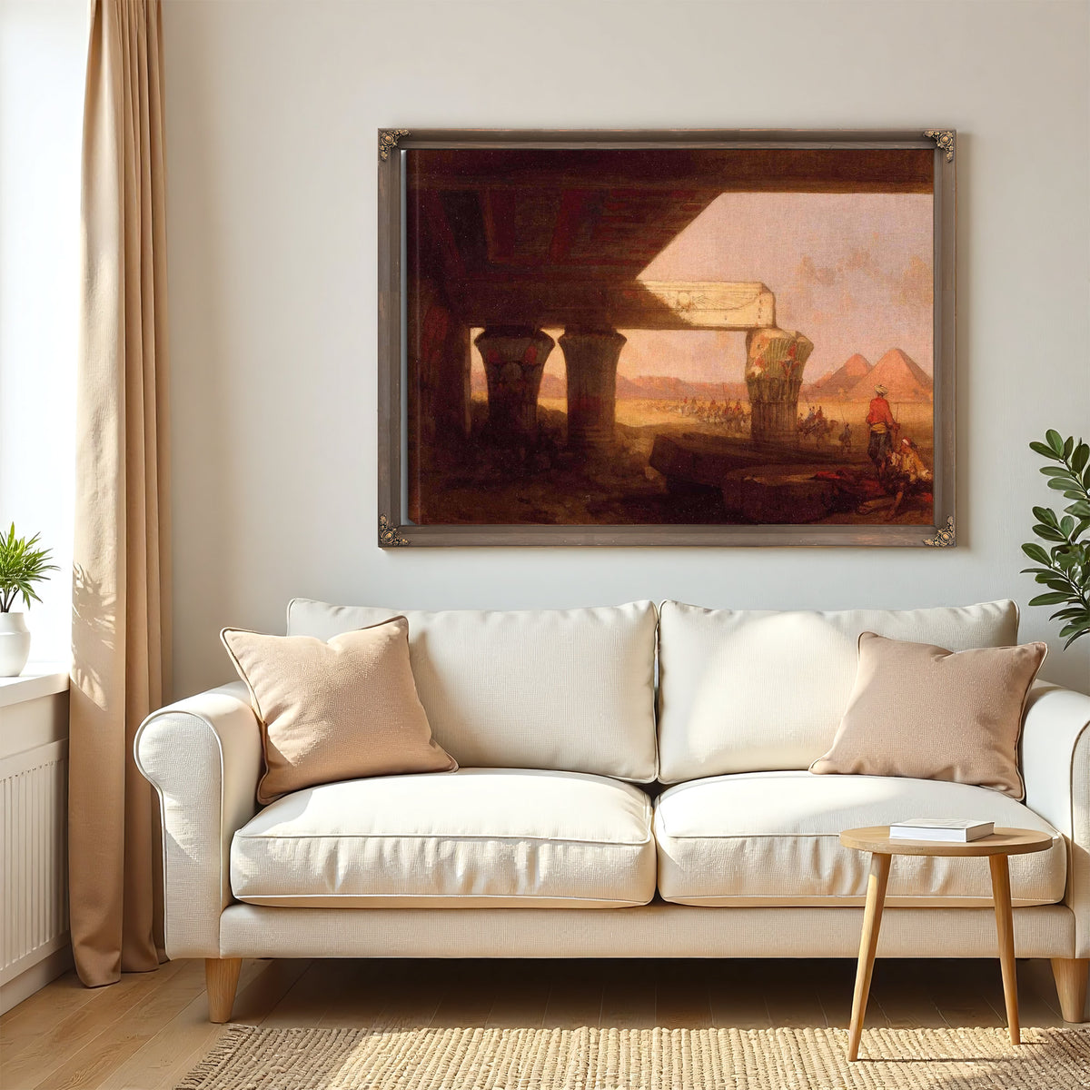 Egyptian Landscape With A Distant View Of The Pyramids by David Roberts