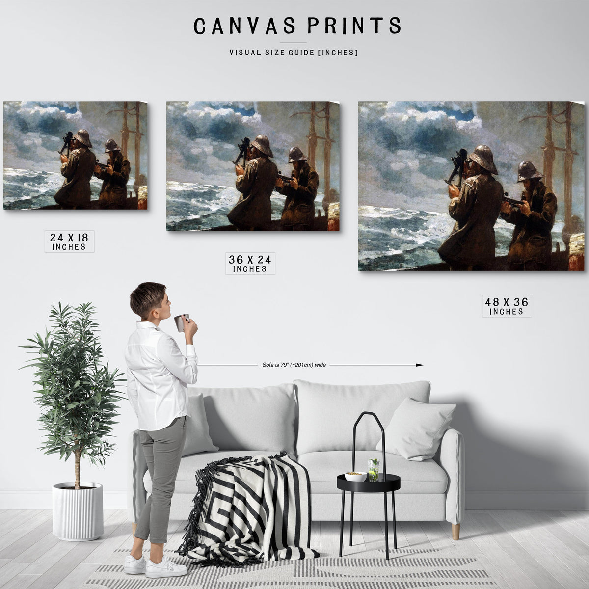 Eight Bells Painting Winslow Homer Canvas Art