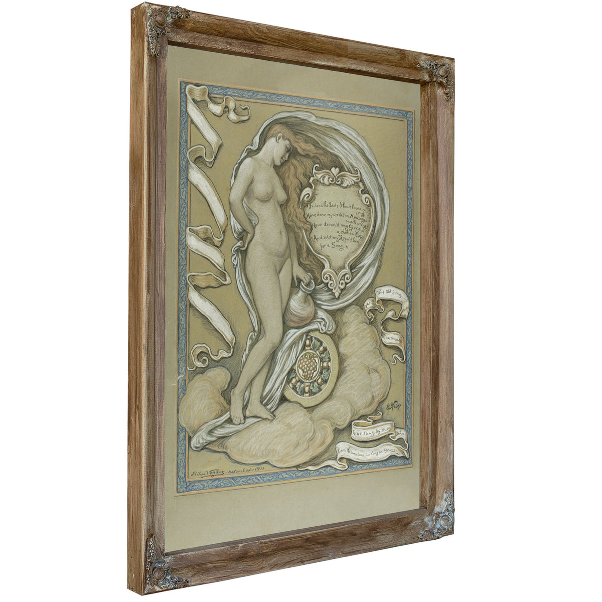 Figure Study Rubaiyat Omar Khayyam C By Elihu Vedder