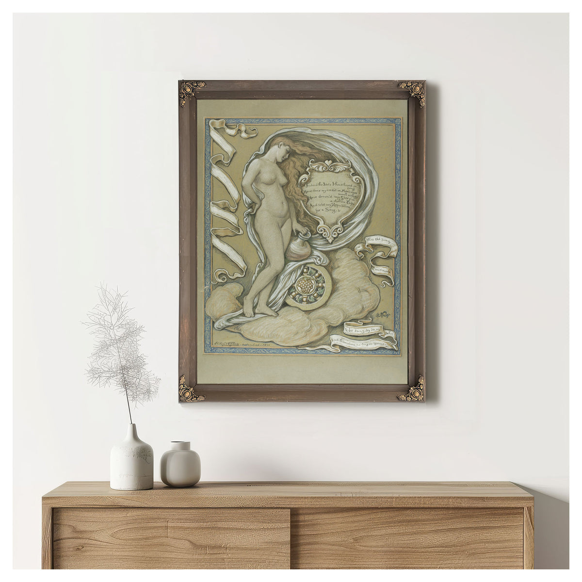 Figure Study Rubaiyat Omar Khayyam C By Elihu Vedder