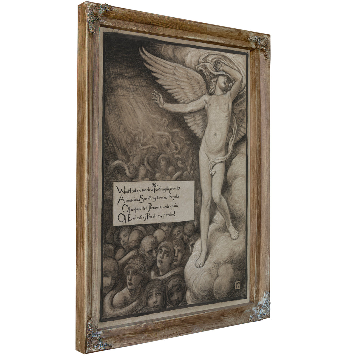 Love Shrinking Affrighted the Sight By Elihu Vedder