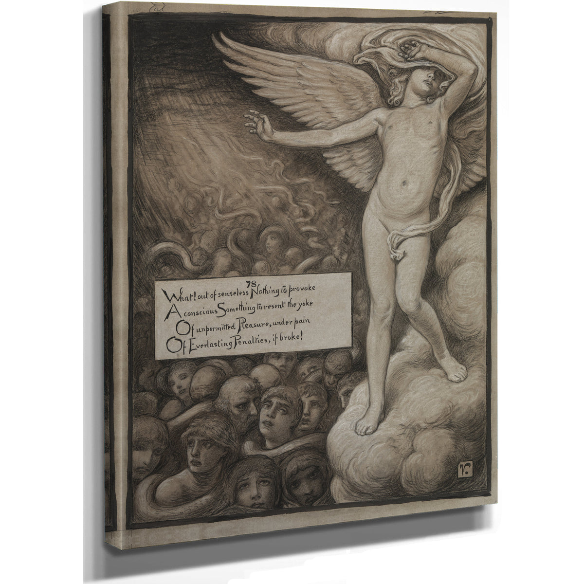 Love Shrinking Affrighted the Sight By Elihu Vedder