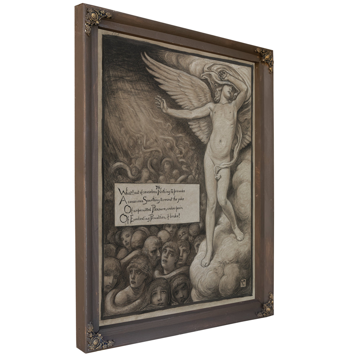 Love Shrinking Affrighted the Sight By Elihu Vedder