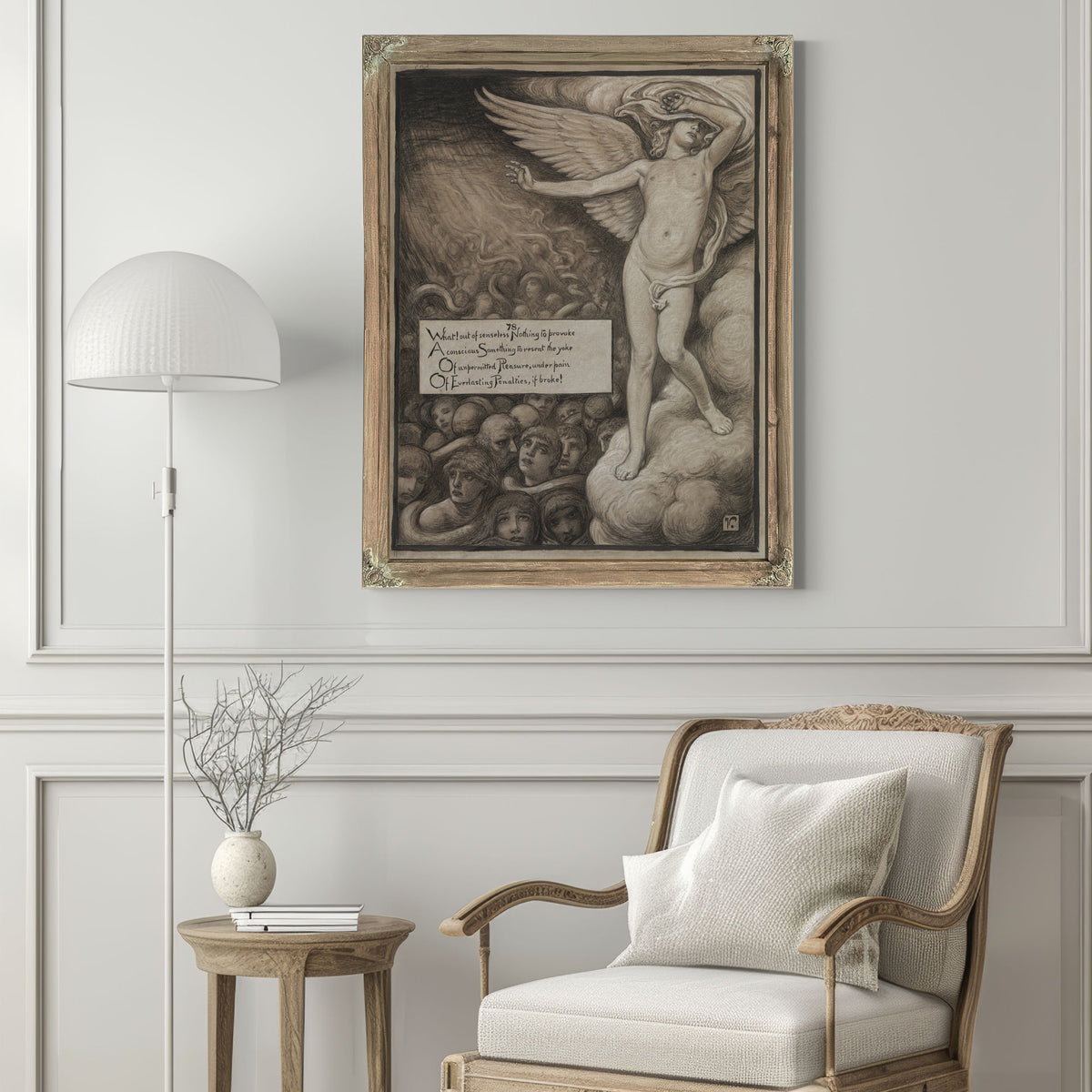 Love Shrinking Affrighted the Sight By Elihu Vedder
