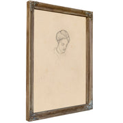 Study a Girls Head C 1858 By Elihu Vedder