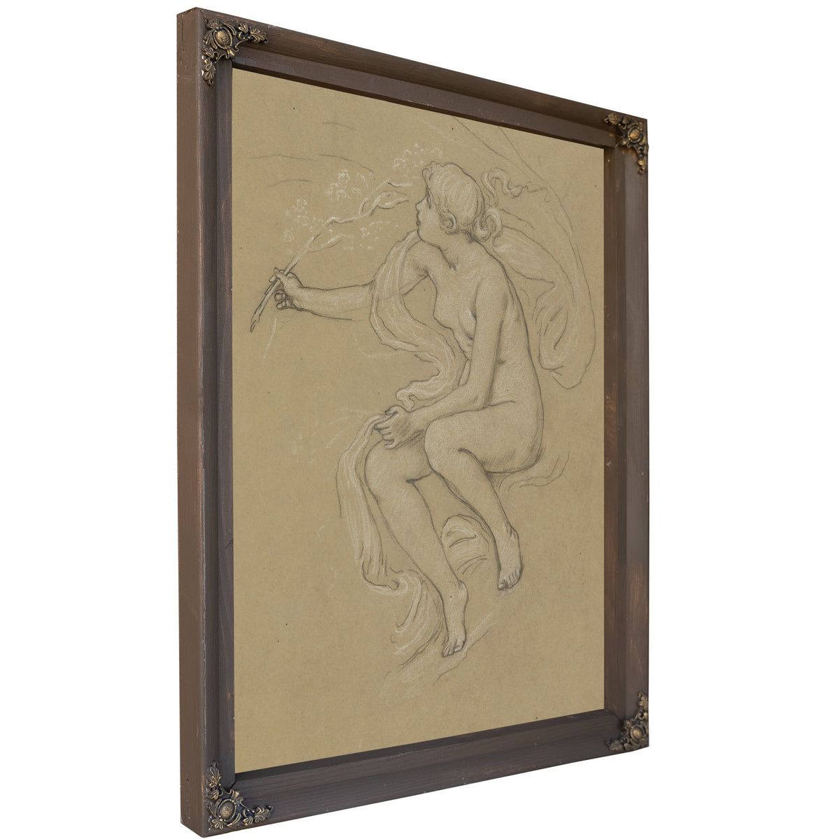 Study Figure Spring Ca 1893 By Elihu Vedder