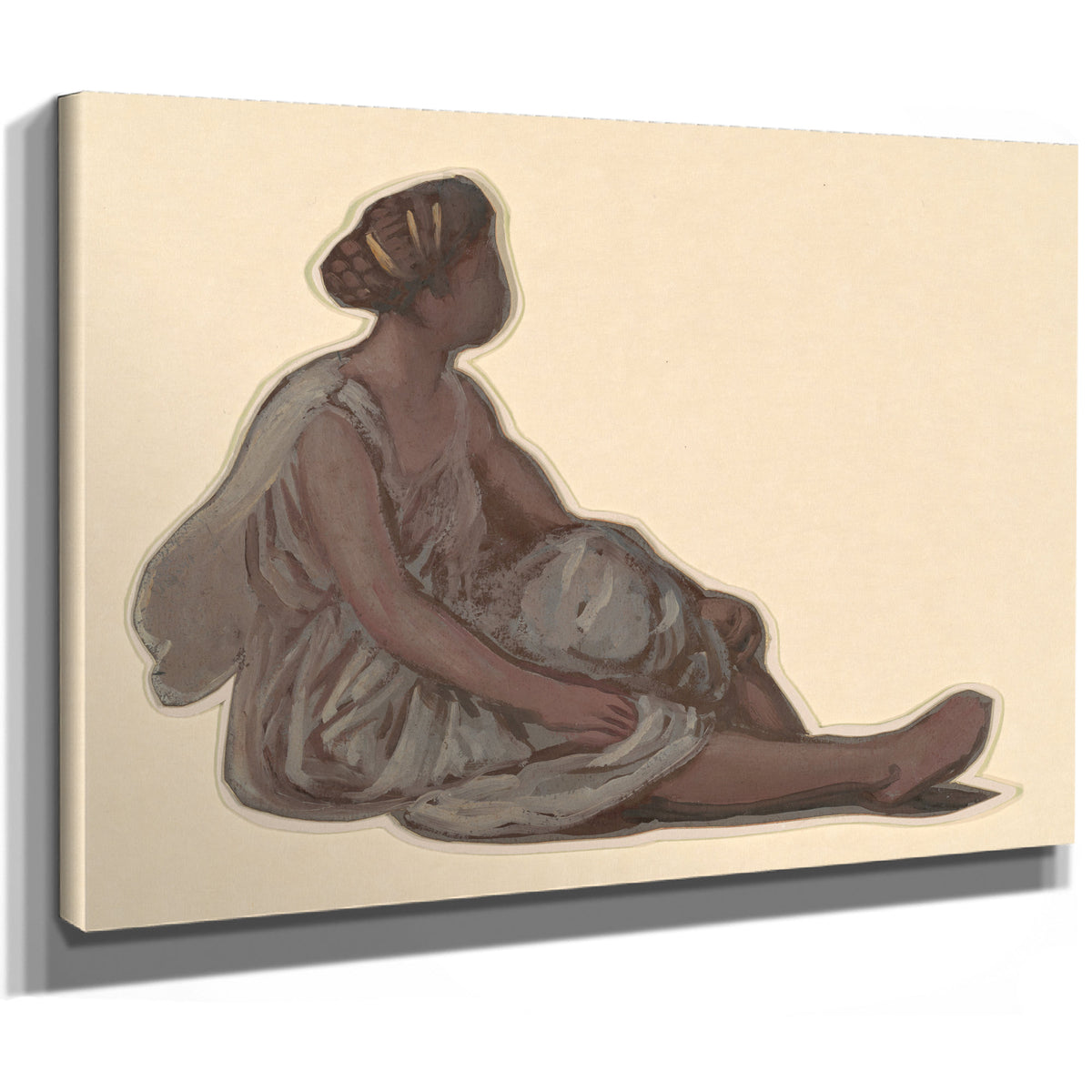 Study Greek Girls Bathing Ix C 1872 By Elihu Vedder