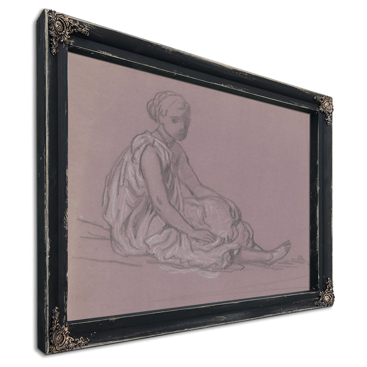 Study Greek Girls Bathing Xv C 1872 By Elihu Vedder