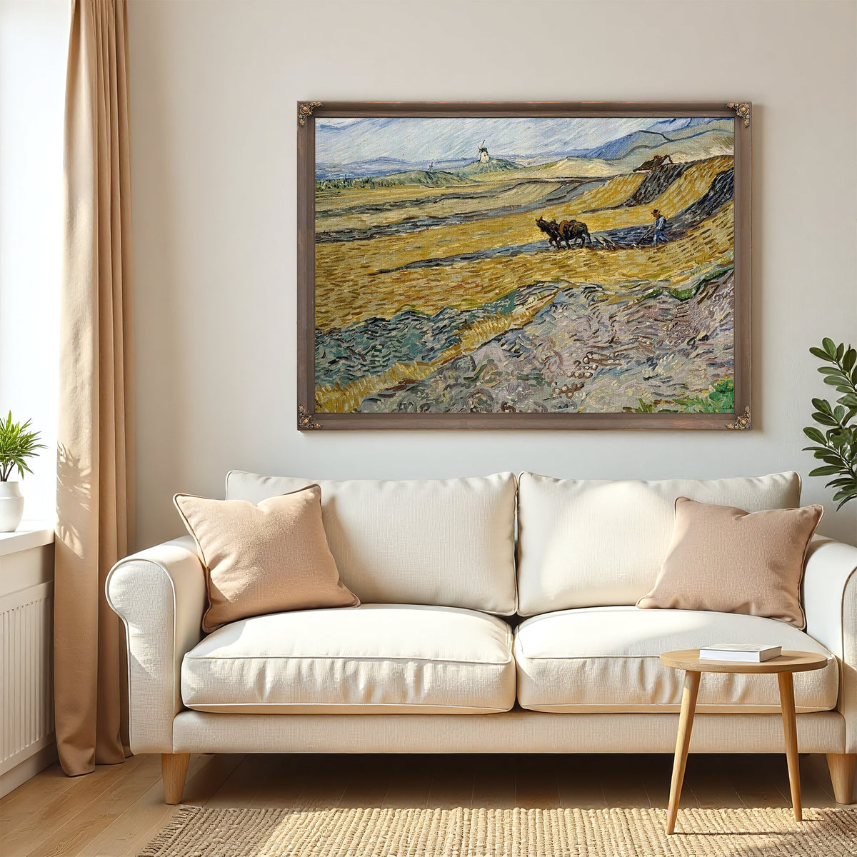 Enclosed Field With Ploughman By Vincent Van Gogh