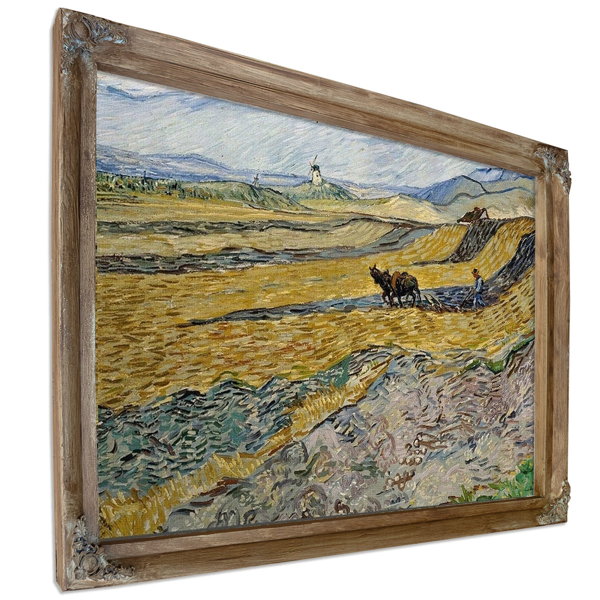 Enclosed Field With Ploughman By Vincent Van Gogh