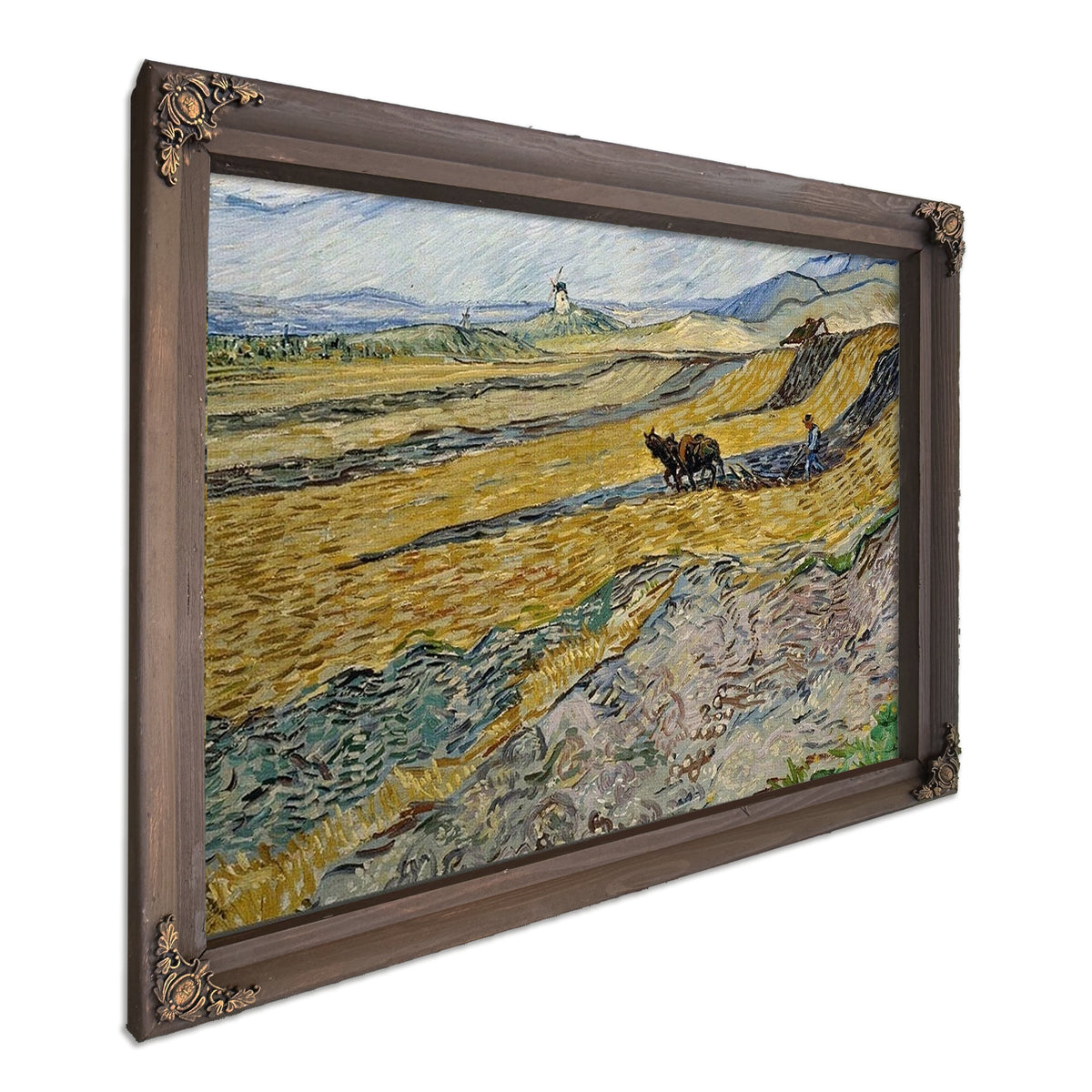 Enclosed Field With Ploughman By Vincent Van Gogh