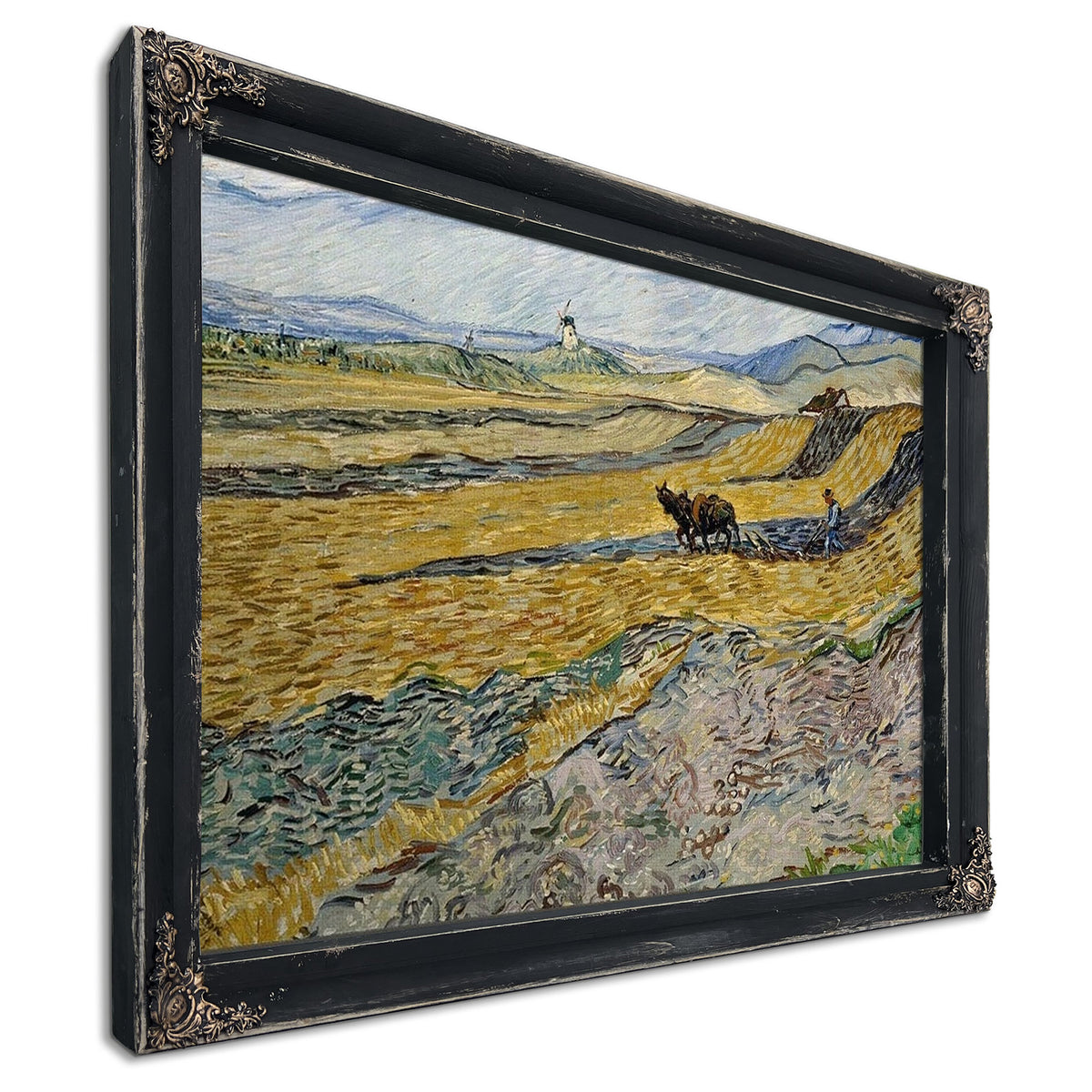 Enclosed Field With Ploughman By Vincent Van Gogh