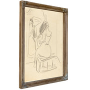 A Woman Combing Her Hair Front a By Ernst Ludwig Kirchner