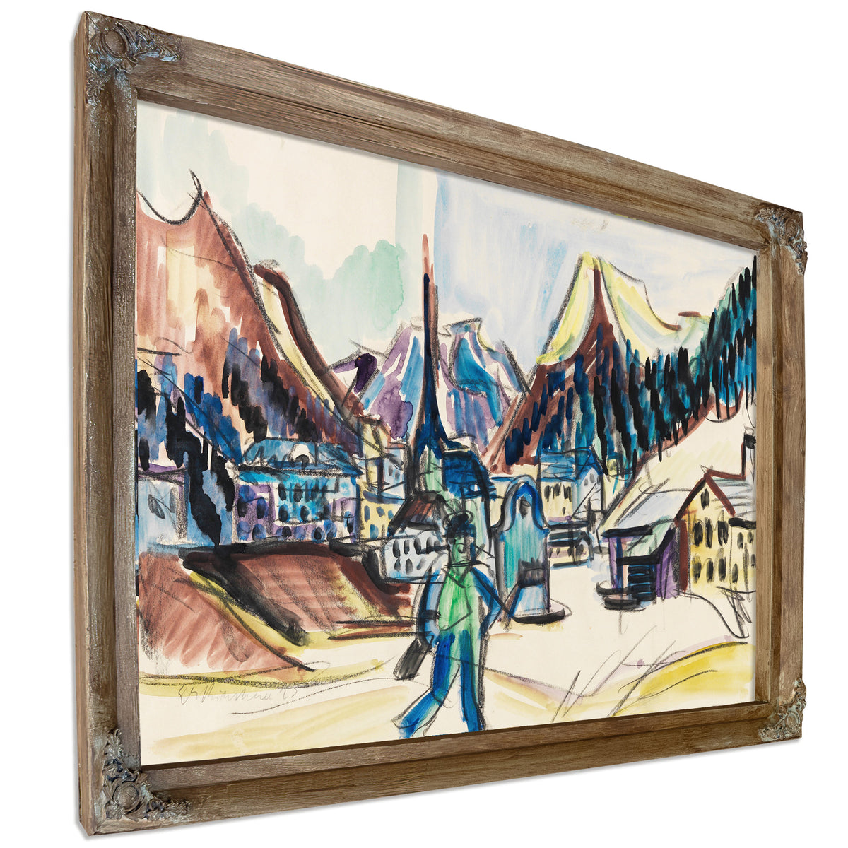 Ansicht von Davos Landschaft Bei Davos By Ernst Ludwig Kirchner
