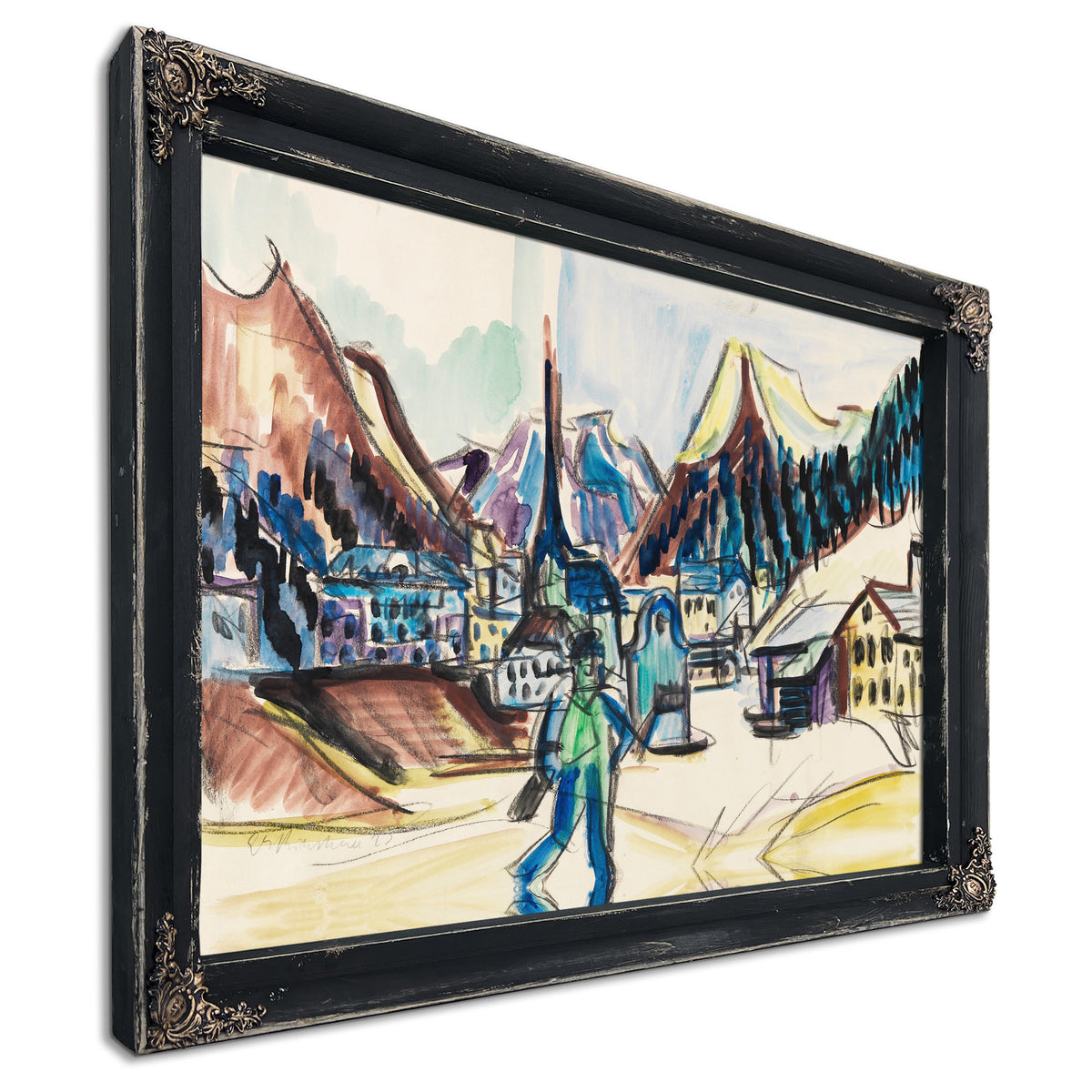 Ansicht von Davos Landschaft Bei Davos By Ernst Ludwig Kirchner