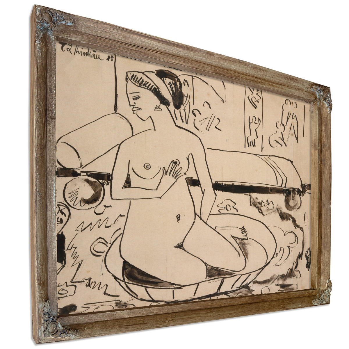 Badende Im Atelier der Brucke 1910 By Ernst Ludwig Kirchner
