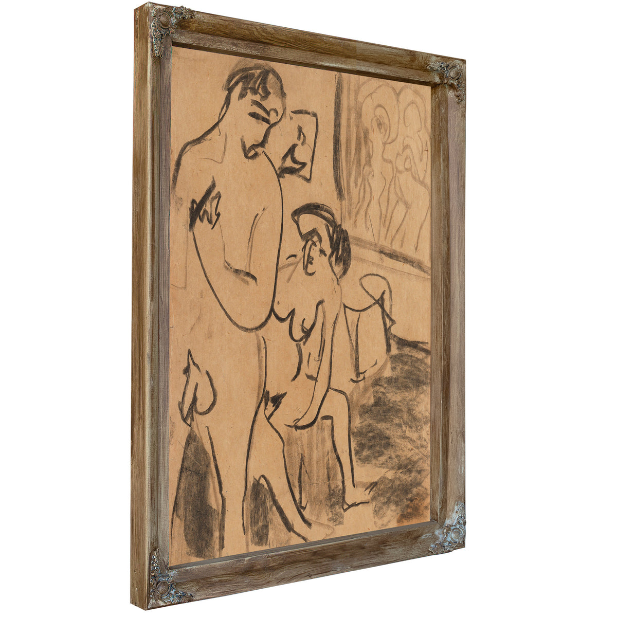 Badendes Paar Im Atelier 1908 By Ernst Ludwig Kirchner
