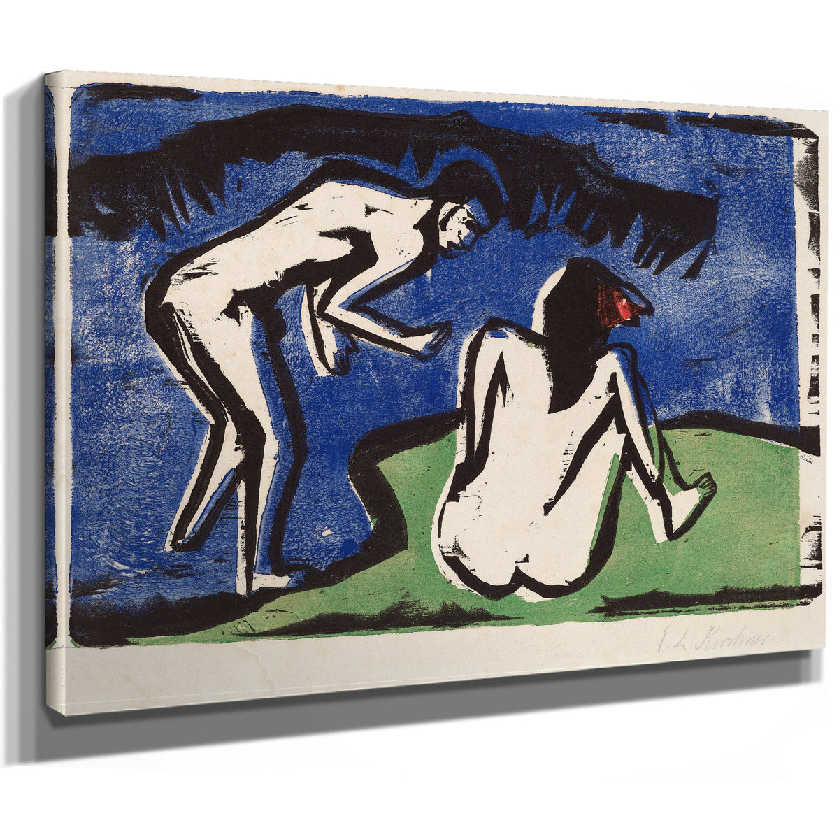 Bathing Couple 1910 By Ernst Ludwig Kirchner