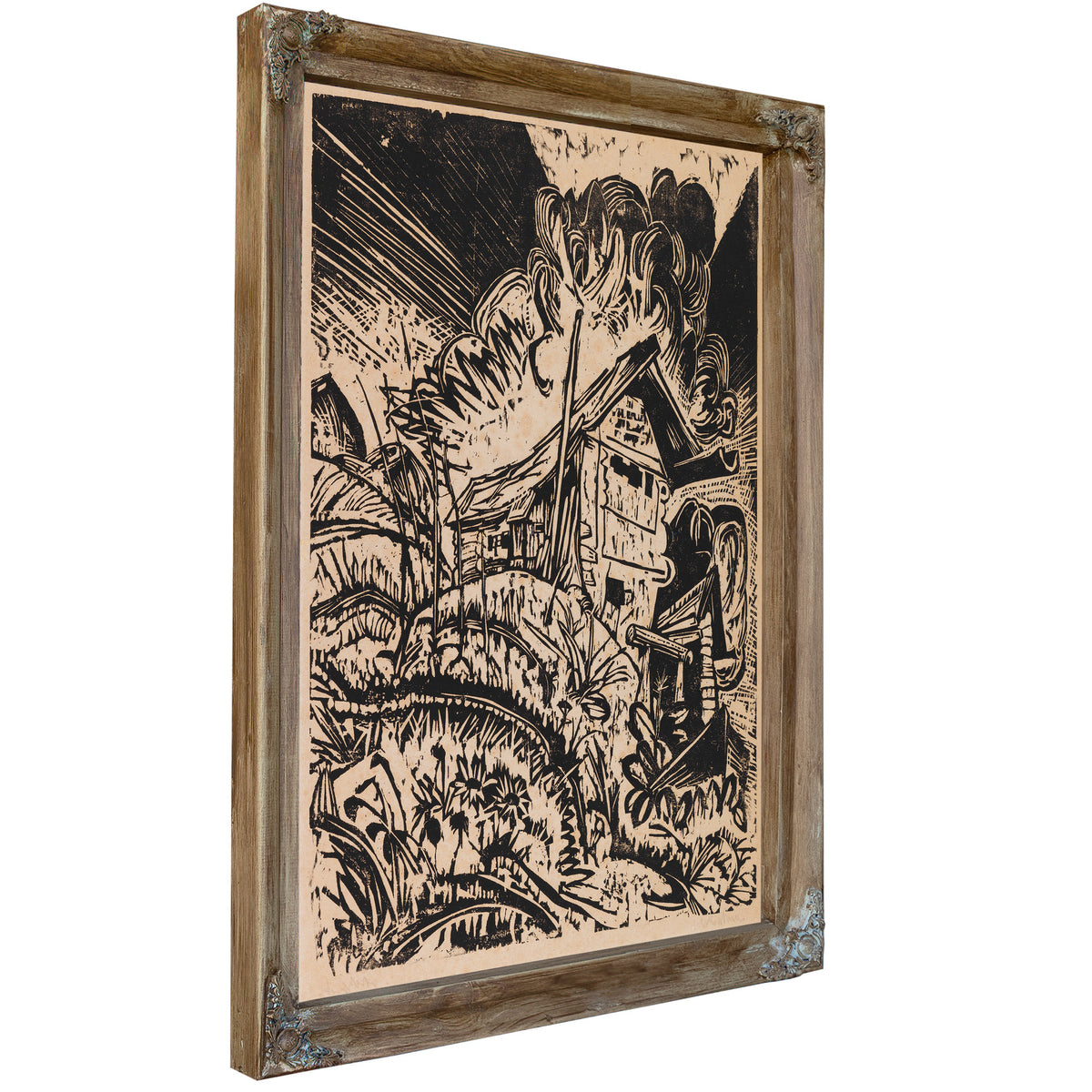 Berghaus Mit Gewitterwolke Alphutte By Ernst Ludwig Kirchner