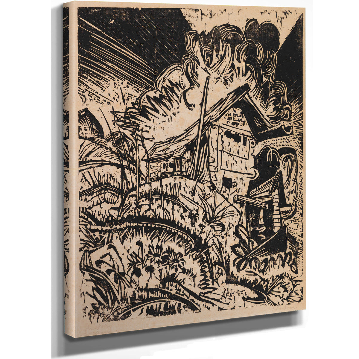 Berghaus Mit Gewitterwolke Alphutte By Ernst Ludwig Kirchner