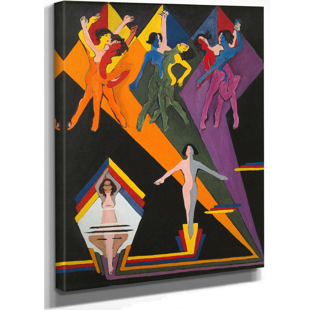 Dancing Girls Colourful Rays 1932 1937 By Ernst Ludwig Kirchner