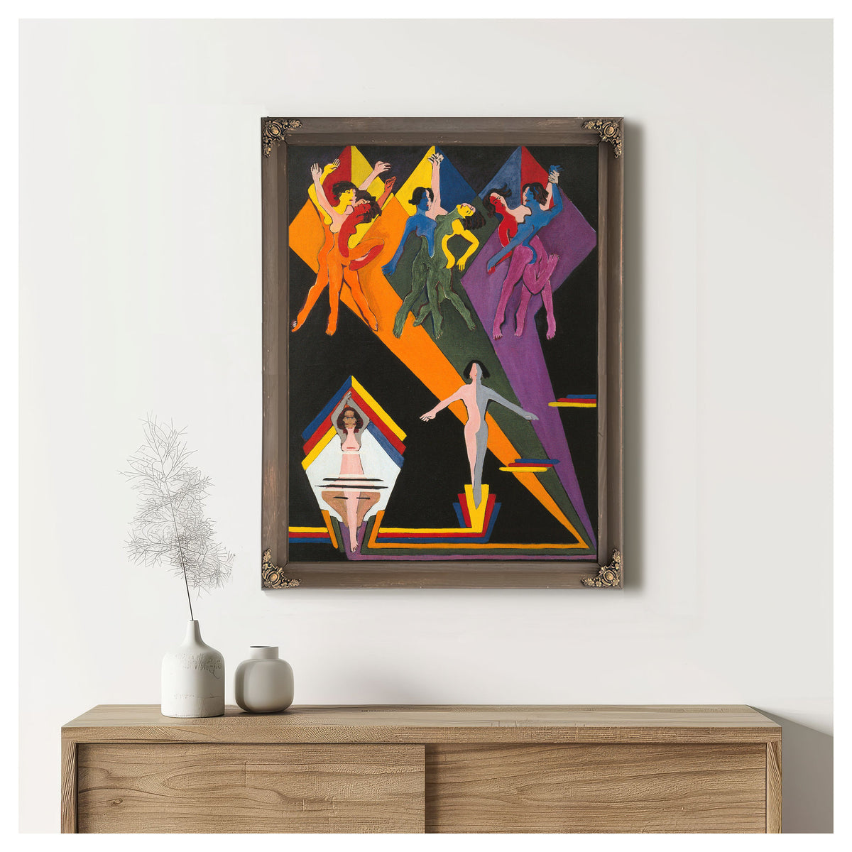 Dancing Girls Colourful Rays 1932 1937 By Ernst Ludwig Kirchner