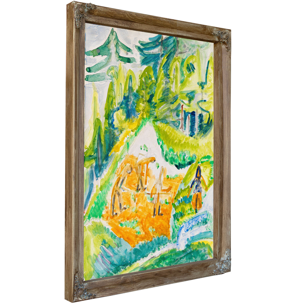 Davoser Landschaft Mit Bergbauern 1919 By Ernst Ludwig Kirchner