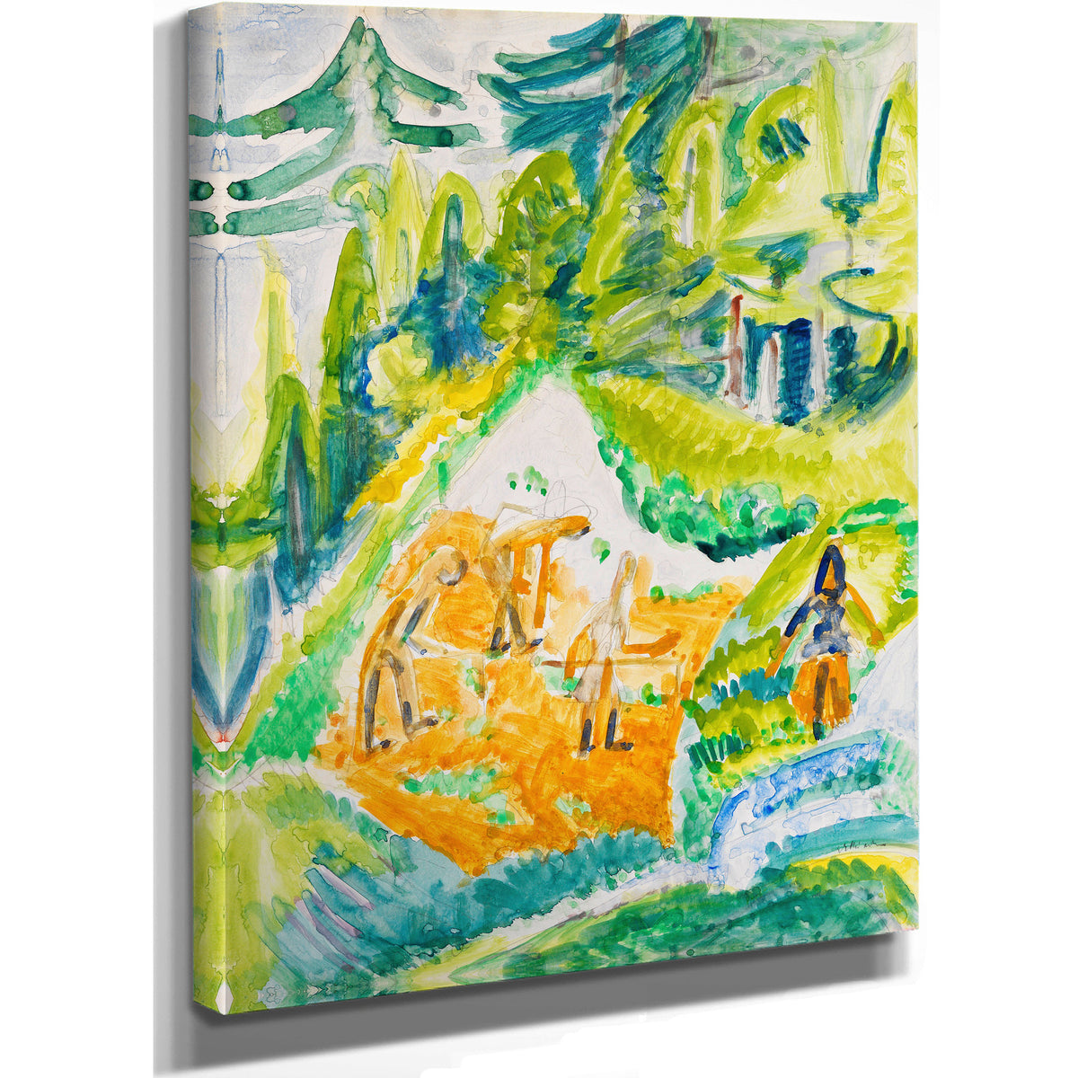 Davoser Landschaft Mit Bergbauern 1919 By Ernst Ludwig Kirchner