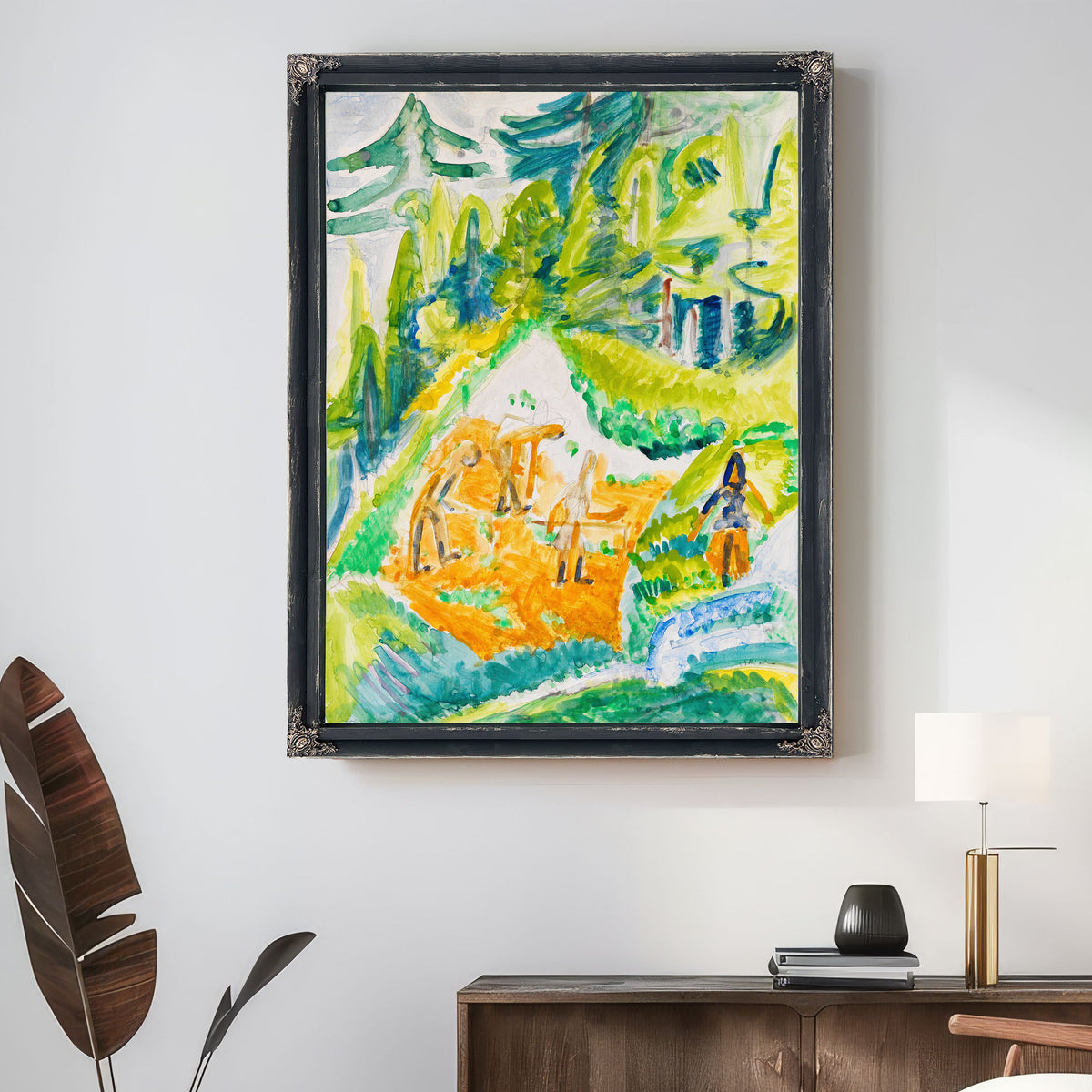 Davoser Landschaft Mit Bergbauern 1919 By Ernst Ludwig Kirchner